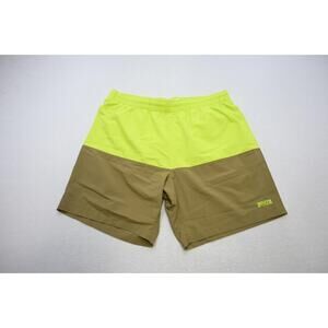 Duluth Trading Co. Swim Trunks Neon Green Fishing Shorts 9" INS Mens Size XL‎